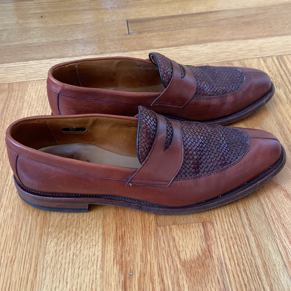 Allen Edmonds “Leyland” Slip On D Width Woven Leather Shoes - Picture 2 of 15